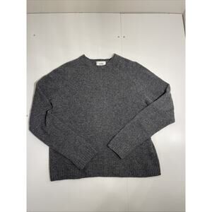 Wills Crewneck Knit Sweater Small Wool Gray Speckled Huckberry